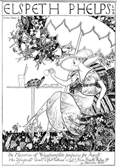 <b class=qtipBold><figcaption>Elspeth Phelps advertisement, 1920</figcaption></b><br>Advertisement for Elspeth Phelps fashion house, one of a series of highly stylised and witty adverts designed by Lady Eileen Orde (daughter of the 4th Duke of Wellington), all featuring upper class characters in various situations wearing a Phelps design. Date: 1920<br><em>© Illustrated London News Ltd/Mary Evans</em> Elspeth Phelps advertisement, 1920