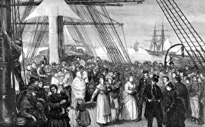 Emigrant Ship off Gravesend; English Channel, 1875 Emigrant Ship off Gravesend; English Channel, 1875