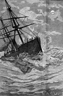 Emigrant Ship at sea in a Gale, 1887 Emigrant Ship at sea in a Gale, 1887