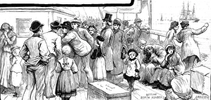 Emigrants queuing for Berth Numbers on their ship, Gravesend Emigrants queuing for Berth Numbers on their ship, Gravesend