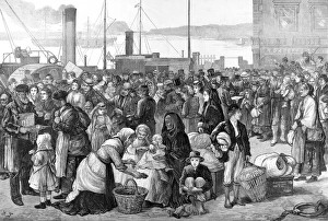 Emigration. Irish Emigrants Leaving Queenstown Harbour Emigration. Irish Emigrants Leaving Queenstown Harbour