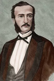 Emilio Benard Doude (1840-1870). Engraving. Colored