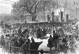 Mourning Gallery: Emperor Napoleon lying in state: crowds at Chislehurst