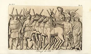 Emperor Titus in a quadriga after his victory over Jerusalem Emperor Titus in a quadriga after his victory over Jerusalem