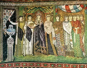 Court Collection: Empress Theodora. Basilica of Saint Vitale. Italy