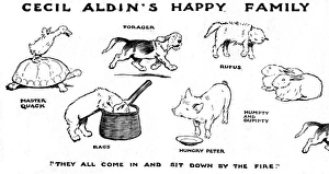 Endpapers, Cecil Aldins Happy Family, Humpty and Dumpty Endpapers, Cecil Aldins Happy Family, Humpty and Dumpty