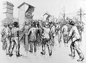 Engaging Dock labourers at West India Dock Engaging Dock labourers at West India Dock