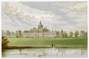 <b class=qtipBold><figcaption>England/Castle Howard</figcaption></b><br>Castle Howard, Yorkshire, the garden front seen from the lake Date: 1879<br><em>© Mary Evans Picture Library</em> England/Castle Howard