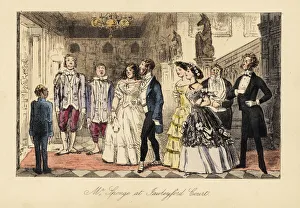 English gentleman and ladies announced before dinner English gentleman and ladies announced before dinner