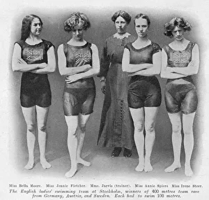 English ladies swimming team - Stockholm Olympics 1912 English ladies swimming team - Stockholm Olympics 1912