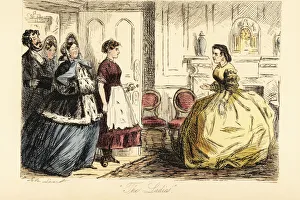 English lady receiving surprise visitors in breakfast English lady receiving surprise visitors in breakfast