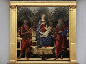 Enthroned Maria with Child with John the Baptist and John th Enthroned Maria with Child with John the Baptist and John th
