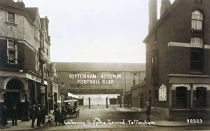 Entrance to Tottenham Hots pur football ground, c. 1906