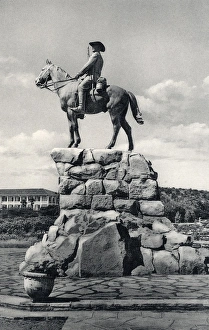 Equestrian monument, Windhoek, south west Africa Equestrian monument, Windhoek, south west Africa
