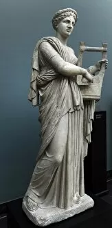 Images Dated 29th February 2012: Erato. Statue of Muse of lyric poetry playing the zither