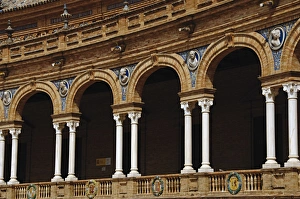 Espa?a. Andalusia. Seville. Spains Square. Detail Espa?a. Andalusia. Seville. Spains Square. Detail