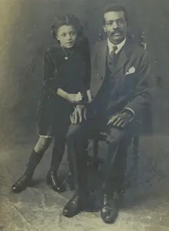 Esther Bruce & her father Joseph Bruce in Fulham, London Esther Bruce & her father Joseph Bruce in Fulham, London