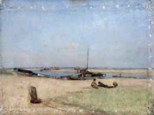 <b class=qtipBold><figcaption>Estuary at Walberswick</figcaption></b><br>Estuary at Walberswick (c. 1884-85). Osborne, Walter Frederick 1859-1903. Date: 1884-85 (circa)<br><em>© National Museums NI / MARY EVANS</em> Estuary at Walberswick