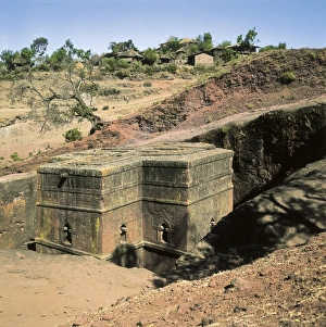 ETHIOPIA. Lalibela. Monolithic church of Ghiorghis ETHIOPIA. Lalibela. Monolithic church of Ghiorghis
