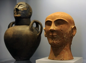 Progenitor Gallery: Etruscan Art. Italy. In honour of the ancestors. Urns-face