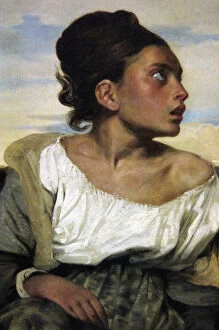 Images Dated 20th February 2008: Eugene Delacroix (1798-1863). Orphan girl at the cemetery, 1