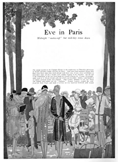Eve in Paris - Fashions on Display at the Stamp market on th Eve in Paris - Fashions on Display at the Stamp market on th