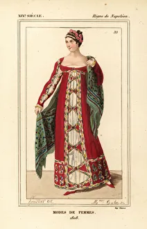 Evening ball gown, Napoleonic era, 1808 Evening ball gown, Napoleonic era, 1808