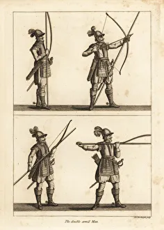 Exercise of the double-armed man with bow and pike Exercise of the double-armed man with bow and pike