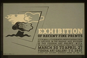 Exhibition of recent fine prints Etchings, lithographs, wood Exhibition of recent fine prints Etchings, lithographs, wood