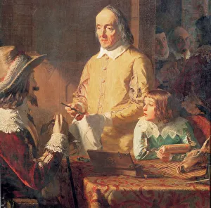 Explaining theory of circulation to King Charles I Explaining theory of circulation to King Charles I