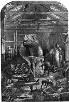 The Extinct Animals model-room at the Crystal Palace, Sydenh The Extinct Animals model-room at the Crystal Palace, Sydenh