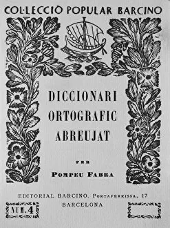 Abbreviated Gallery: FABRA, Pompeu (1868-1948). Catalan grammarian