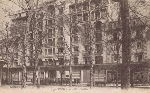 The fa硤e of the Hotel Carlton in Vichy, France The fa硤e of the Hotel Carlton in Vichy, France