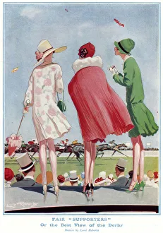 Fair Supporters - or the best view of the Derby 1928 Fair Supporters - or the best view of the Derby 1928
