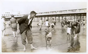 Weston Gallery: Family on the beach at Weston-super-Mare