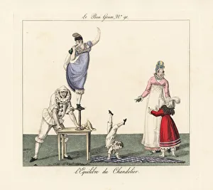 Family of street entertainers performing in Paris, 1815 Family of street entertainers performing in Paris, 1815