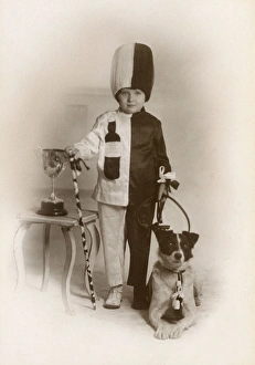 Fancy dress - little girl dressed as Black & White whiskey Fancy dress - little girl dressed as Black & White whiskey