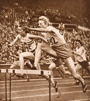 Medal Gallery: Fanny Blankers-Koen hurdling, 1948 London Olympics