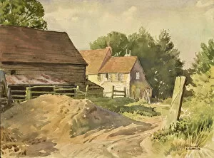 Fence Gallery: Farm scene - Painting by Raymond Sheppard
