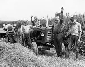 Farm Workers and Tractor