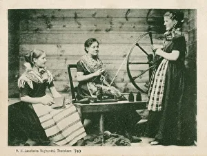 Faroe Islands, Denmark - Women Spinning Faroe Islands, Denmark - Women Spinning