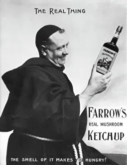 <b class=qtipBold><figcaption>Farrow's mushroom ketchup</figcaption></b><br>Farrow's Mushroom Ketchup, 1909 Date: 1909<br><em>© Mary Evans / National Archives</em> Farrow's mushroom ketchup