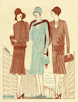 Fashionable ladies in town Fashionable ladies in town