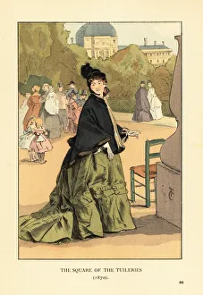 Fashionable woman in the Square of the Tuileries, 1870 Fashionable woman in the Square of the Tuileries, 1870