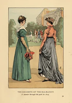 Fashionable women enjoying the delights of Malmaison, 1804 Fashionable women enjoying the delights of Malmaison, 1804