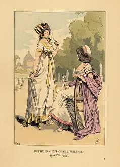 Fashionable women in the gardens of the Tuileries, 1799 Fashionable women in the gardens of the Tuileries, 1799