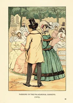 Fashions in the Palais-Royal Gardens, 1837 Fashions in the Palais-Royal Gardens, 1837
