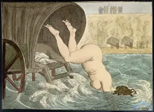 Victorian Era Photography Prints: Fat Lady Diving / 1820