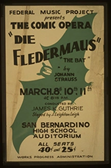 Federal Music Project presents the comic opera Die fledermau Federal Music Project presents the comic opera Die fledermau