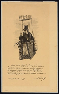 Felix Nadar, half-length portrait, standing in the basket of Felix Nadar, half-length portrait, standing in the basket of